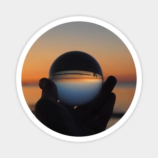 sunset in a sphere Magnet